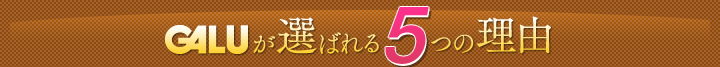 GALUが選ばれる5つの理由